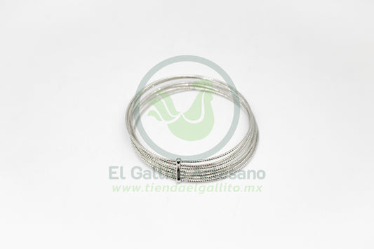 Brazalete 7 Aros 60Mm Plateado