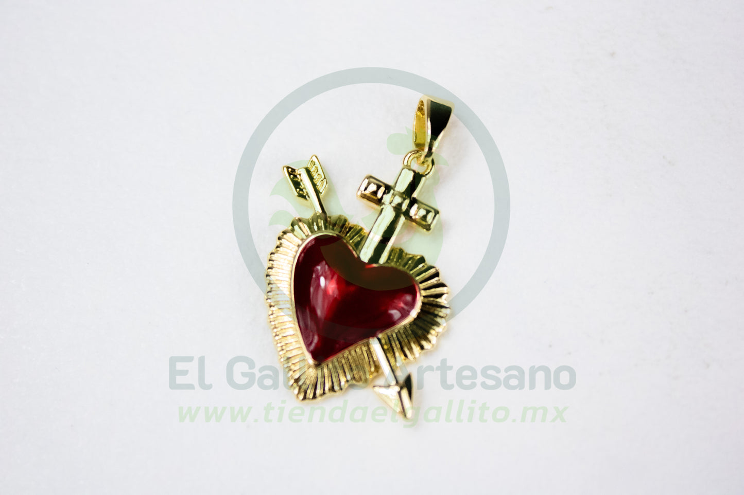 Charms #43 25-1 | Corazón Flechado Rojo