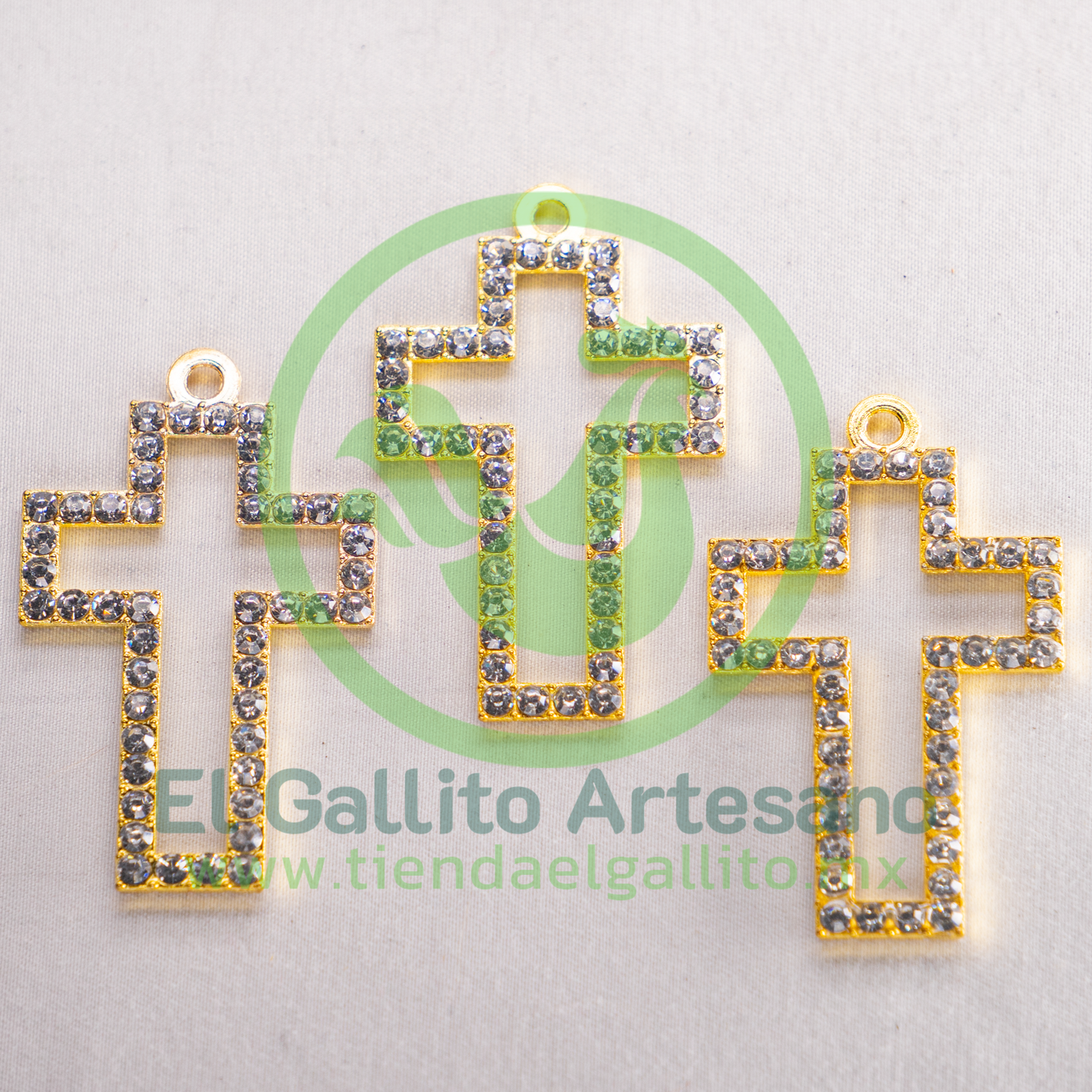 Cruz #527 Silueta Dorado/Piedra