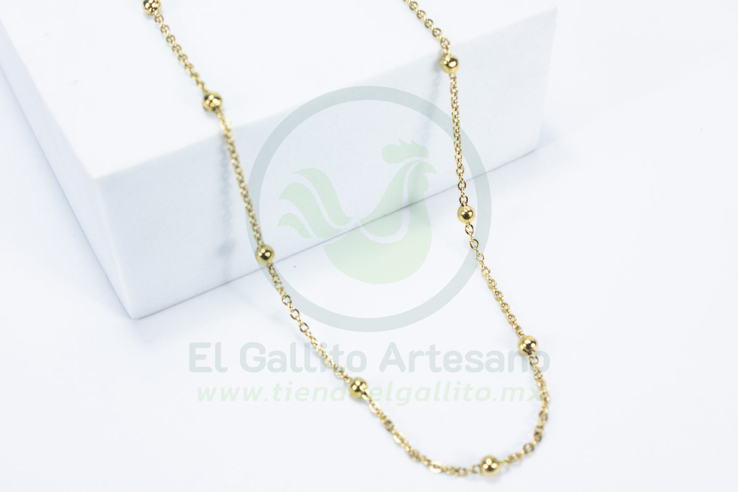 Cadena Acero 50cm | Eslabón Bolita