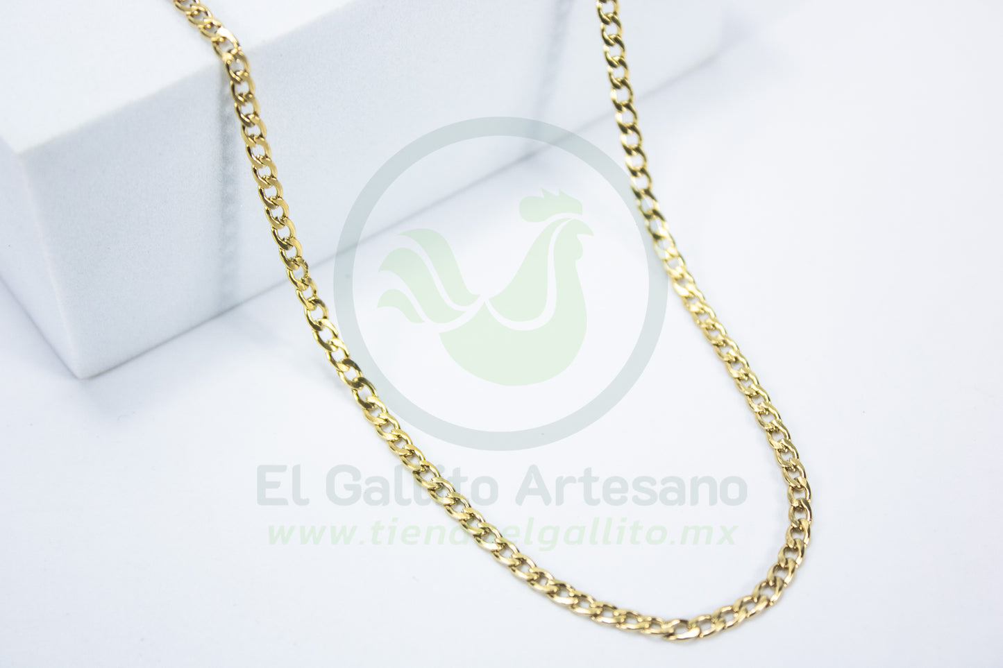Cadena Acero 55cm | Barbada Hueca