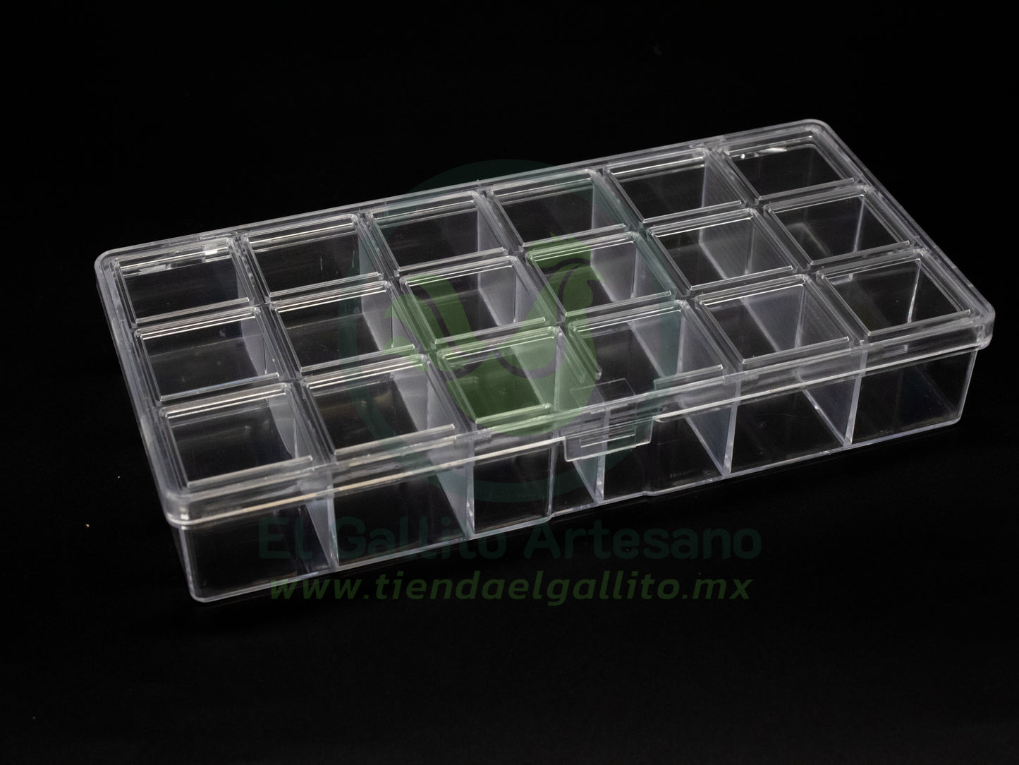 Caja Plástica CMD20-52 | Acrílico 18 Compartimentos