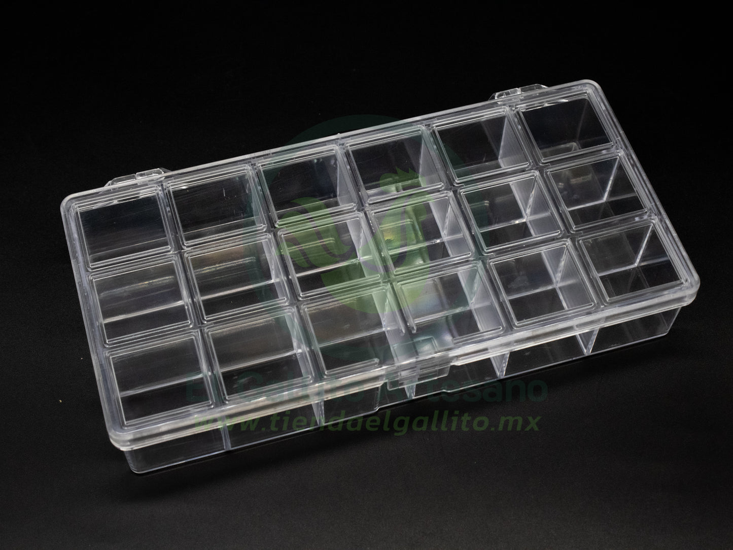 Caja Plástica CMD20-52 | Acrílico 18 Compartimentos