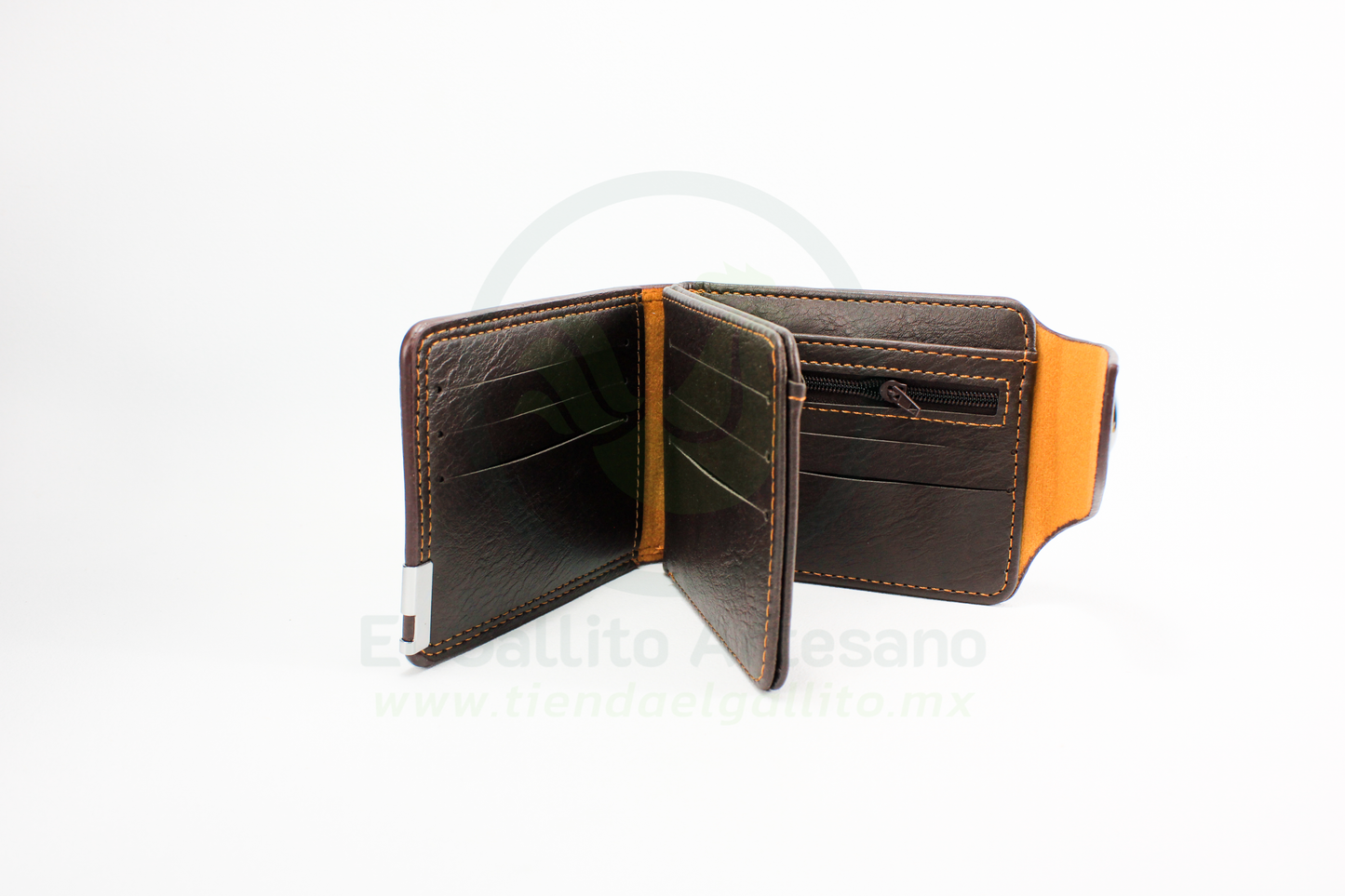 Cartera 24-4 MD 03 | Negro con Marrón Claro