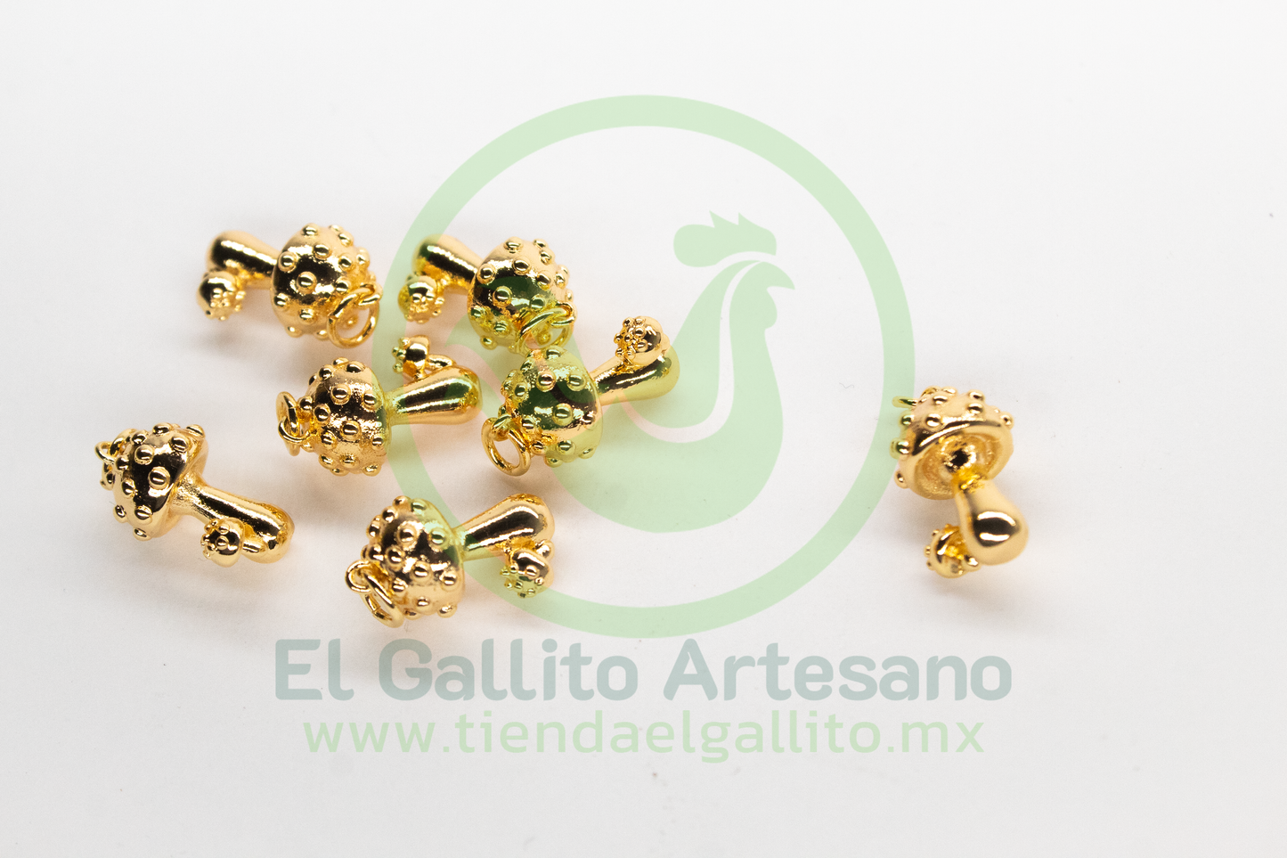 #511 Chapa de Oro - Dije Hongo 3D (PIEZA)