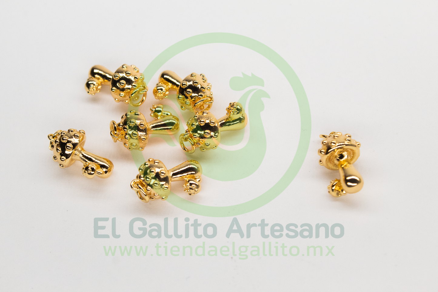 #511 Chapa de Oro - Dije Hongo 3D (PIEZA)