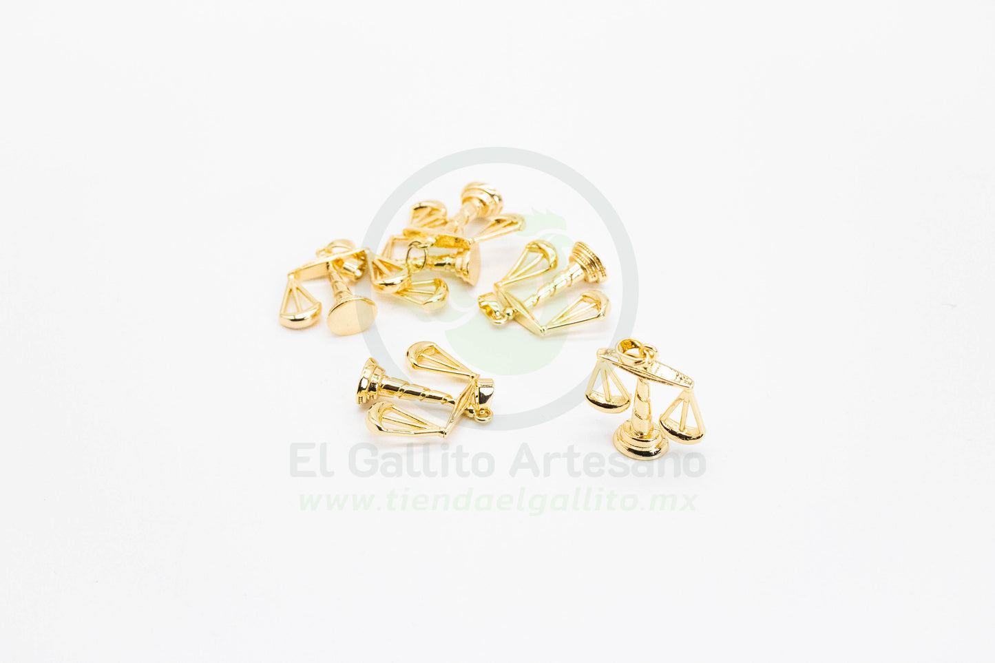 #738 Chapa de Oro - Dije Justicia 3D