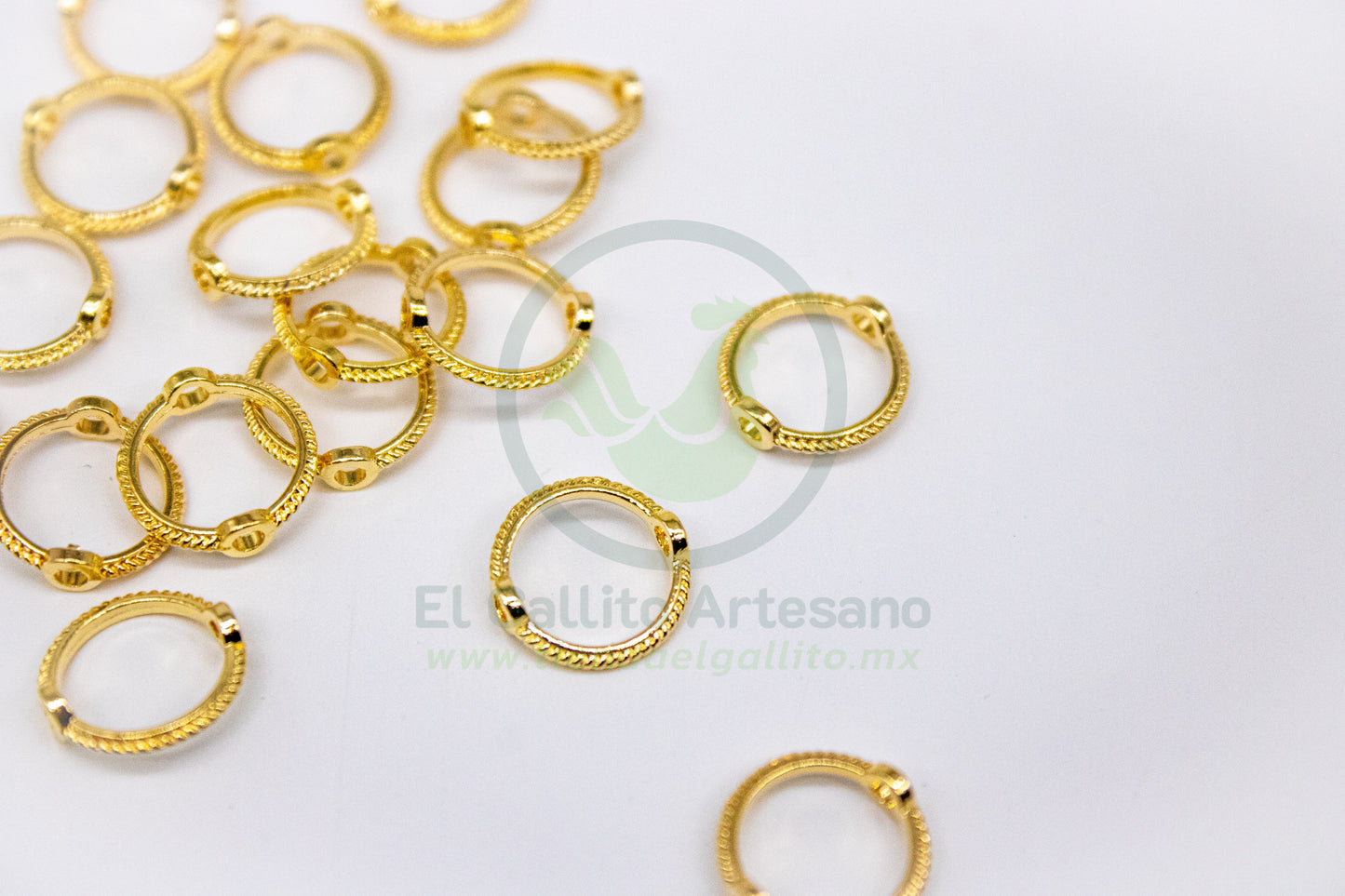 #396 Chapa de Oro - Círculo Doble Orificio (NUEVO)