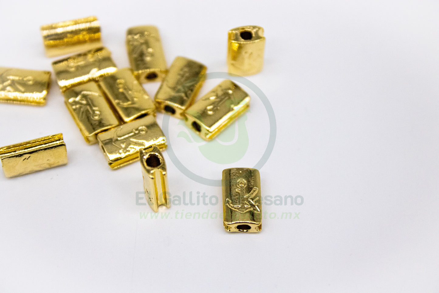 #426 Chapa de Oro - Separador Rectángulo Ancla (PIEZA) (NUEVO)