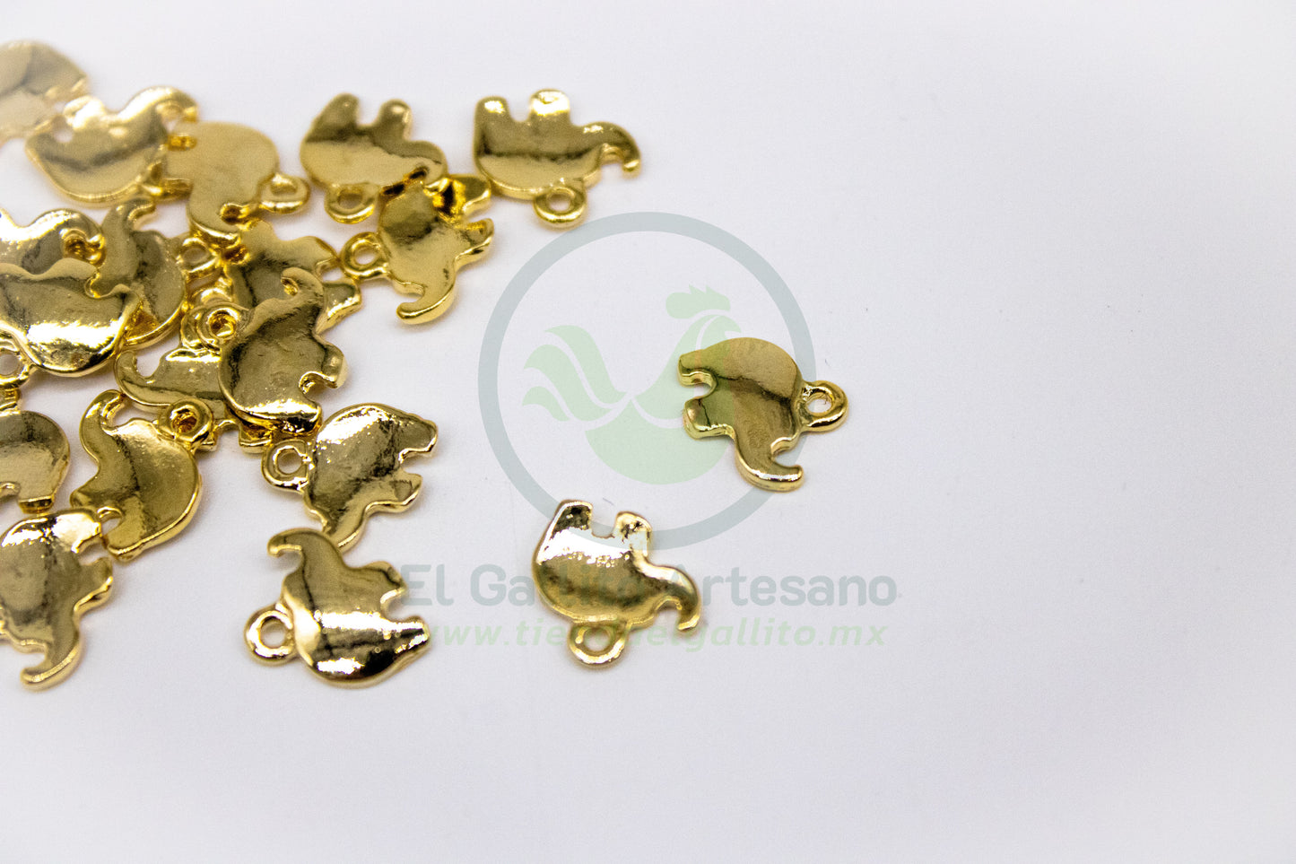 #713 Chapa de Oro - Dije Elefante Liso (PIEZA)