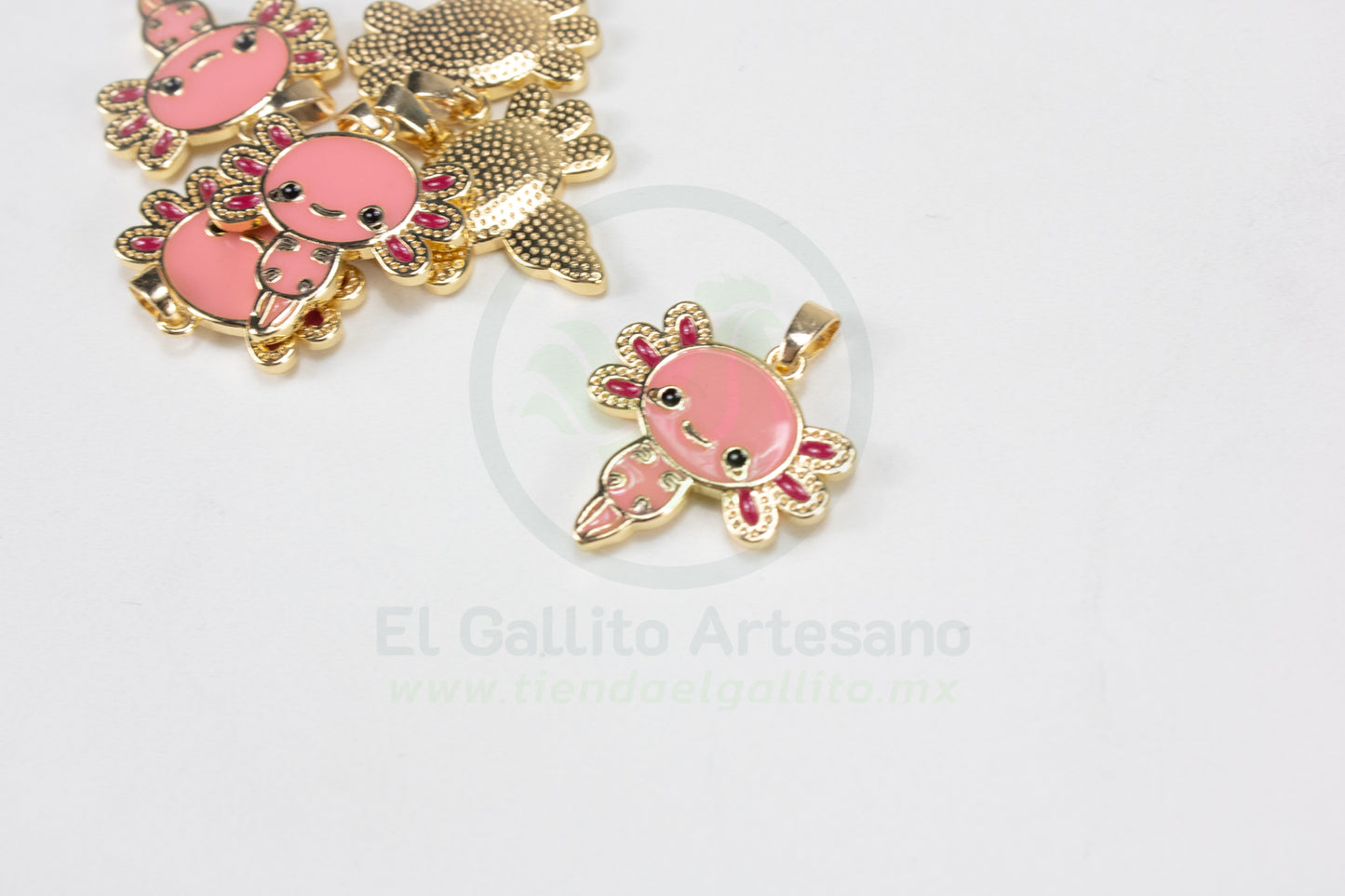 #660 Chapa de Oro - Dije Ajolote 20mm (PIEZA) (NUEVO)