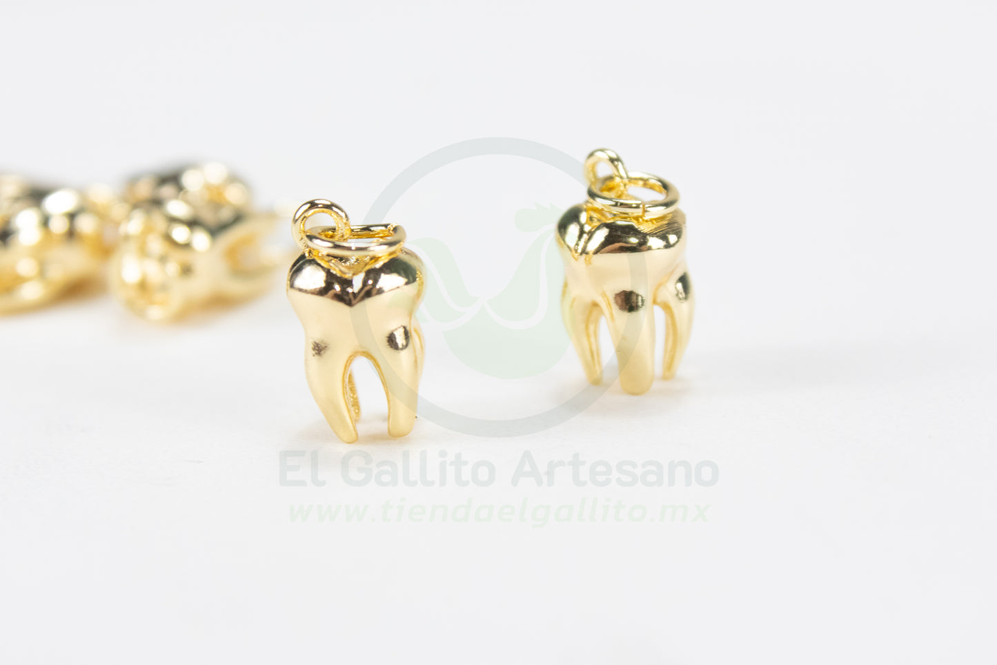 #728 Chapa de Oro - Dije Muela 10mm (PIEZA) (NUEVO)