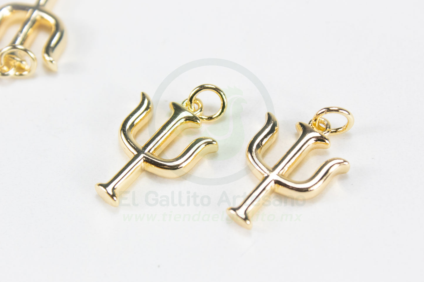 #737 Chapa de Oro - Dije Símbolo Psicología GR (PIEZA) (NUEVO)