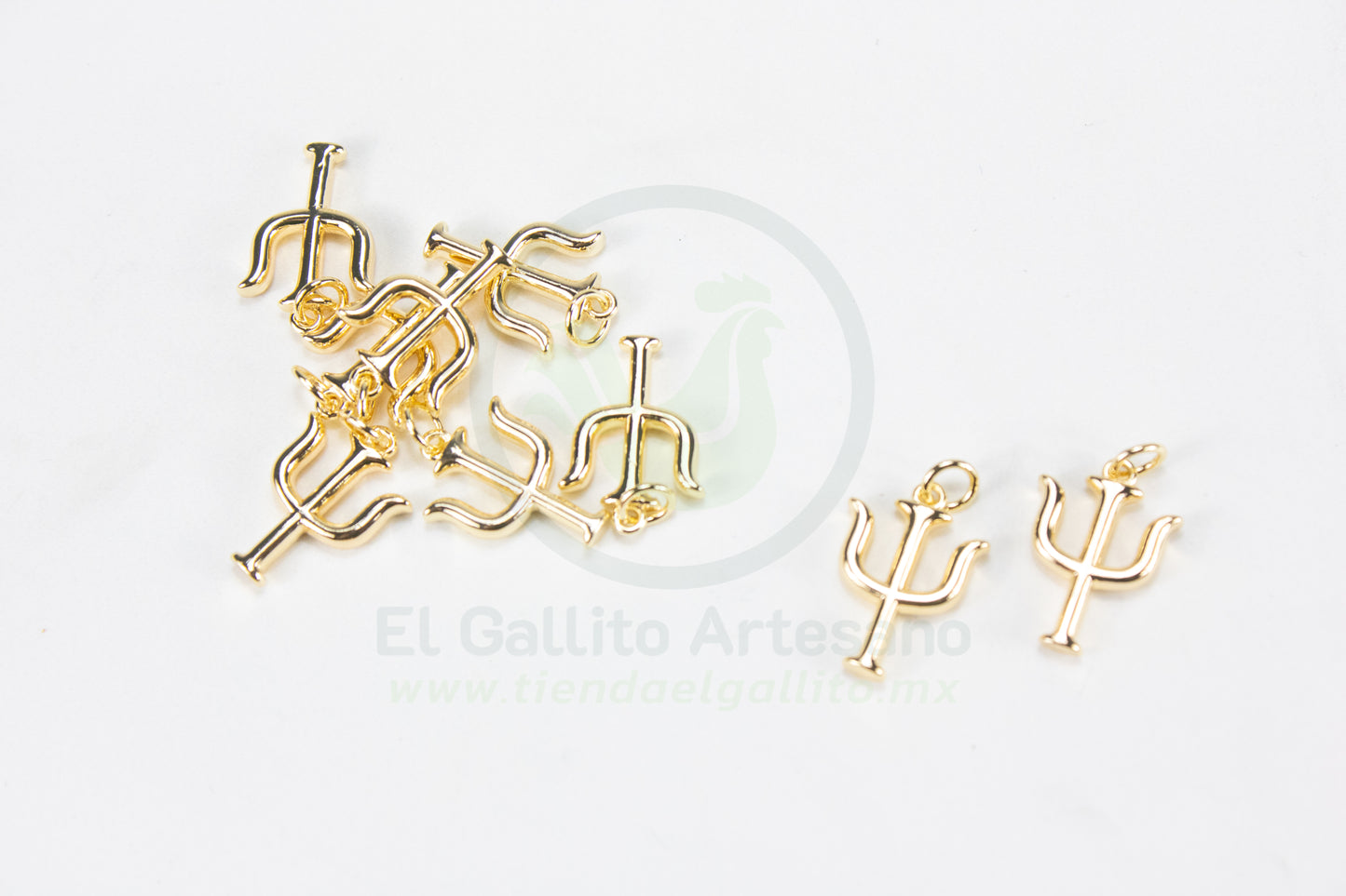 #737 Chapa de Oro - Dije Símbolo Psicología GR (PIEZA) (NUEVO)
