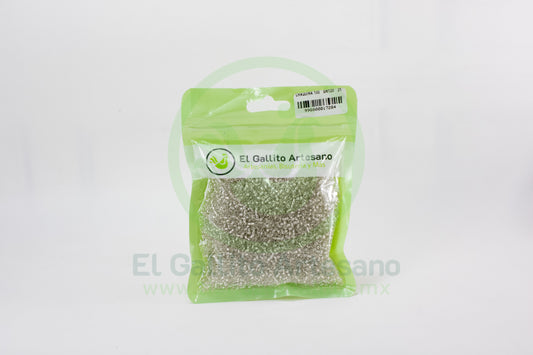 Chaquira 100-Gr120-21 | Plata Semi Trans