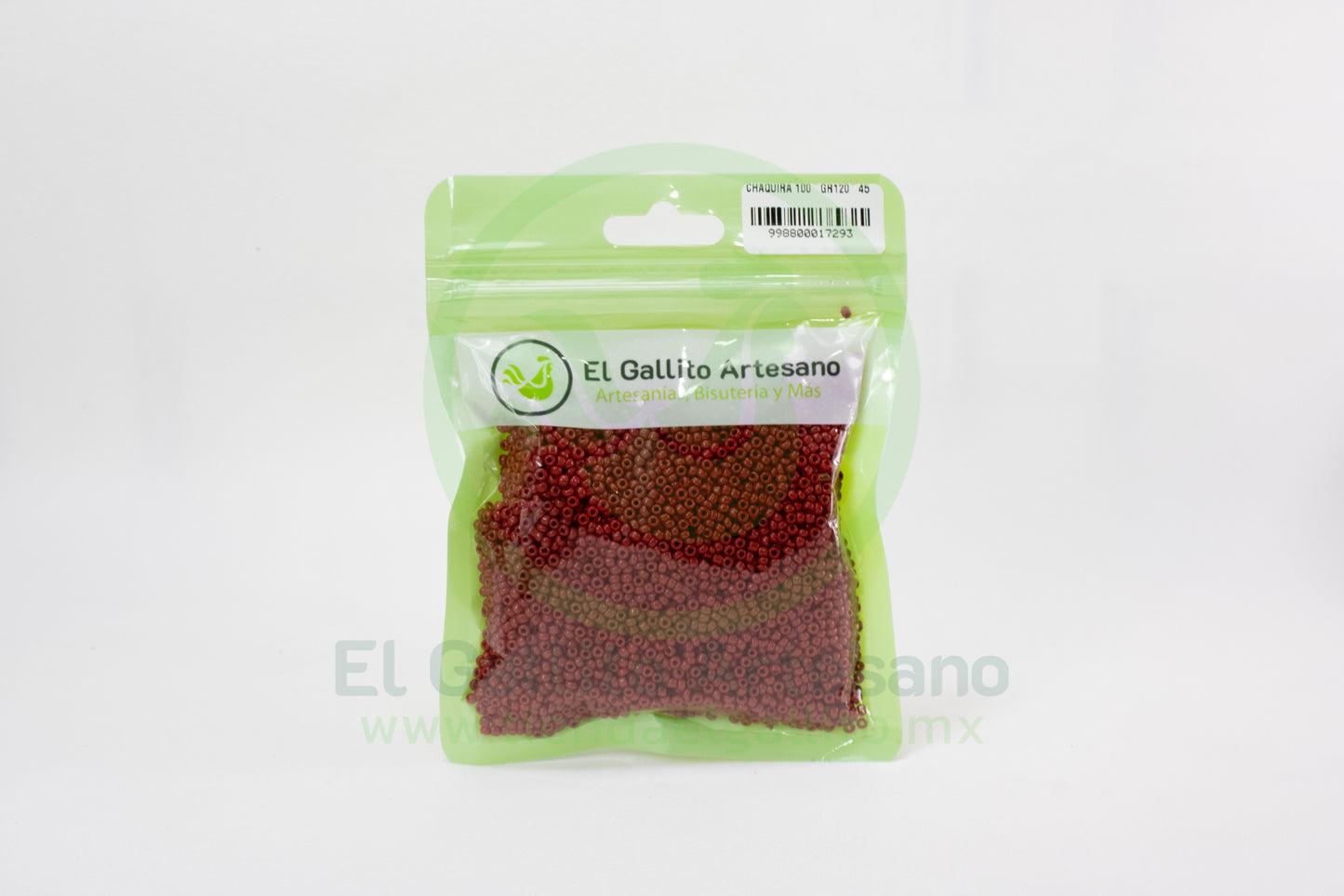 Chaquira 100-Gr120-45 | Rojo Sangre Mate