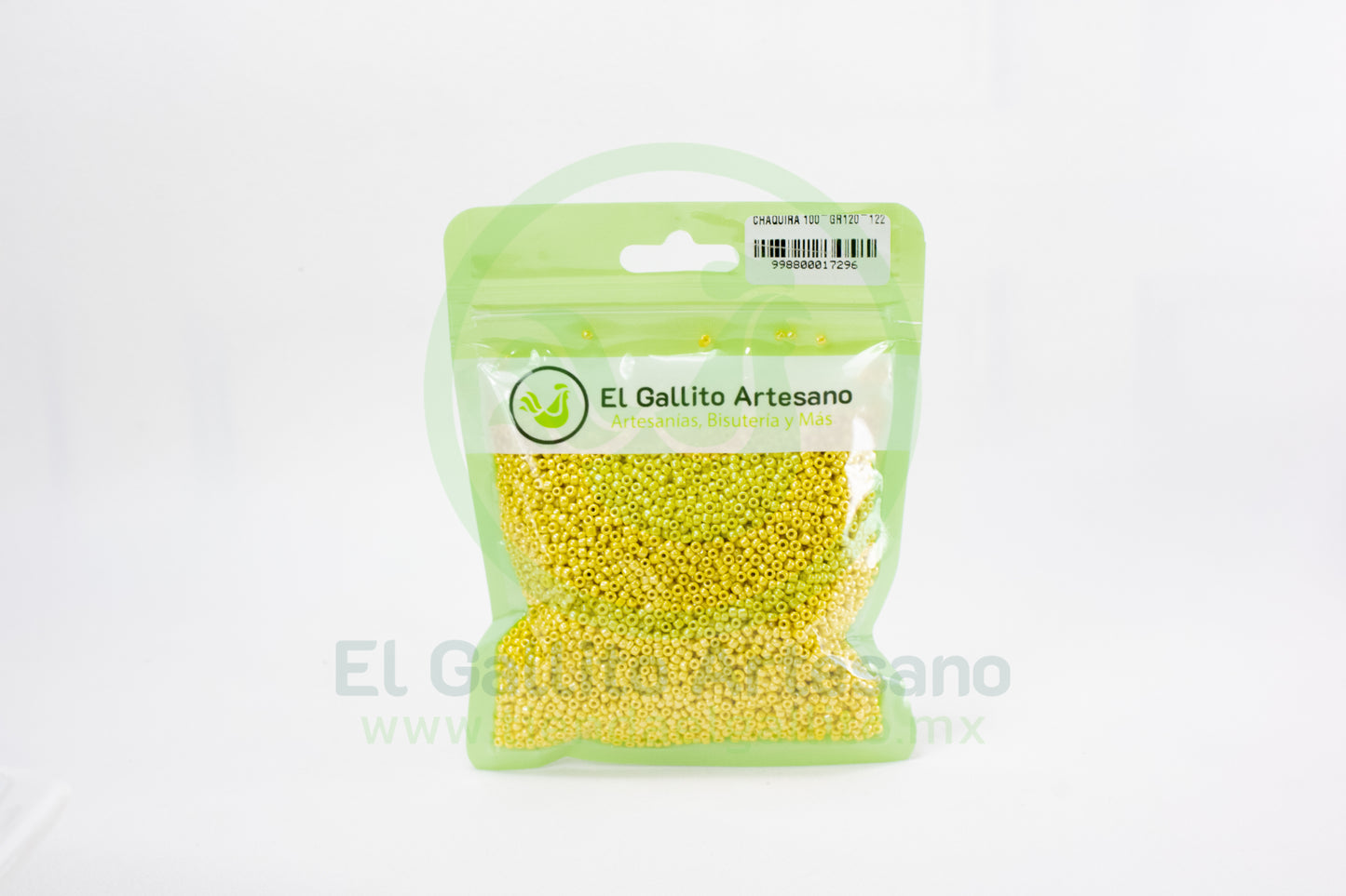 Chaquira 100-Gr120-122 | Amarillo Semi AB Perla