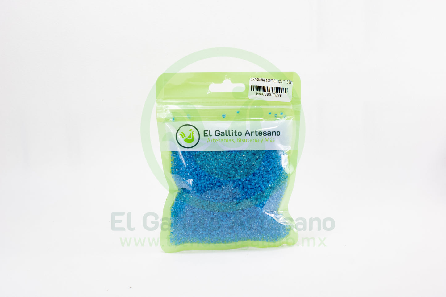Chaquira 100-Gr120-133B | Turquesa Claro Trans