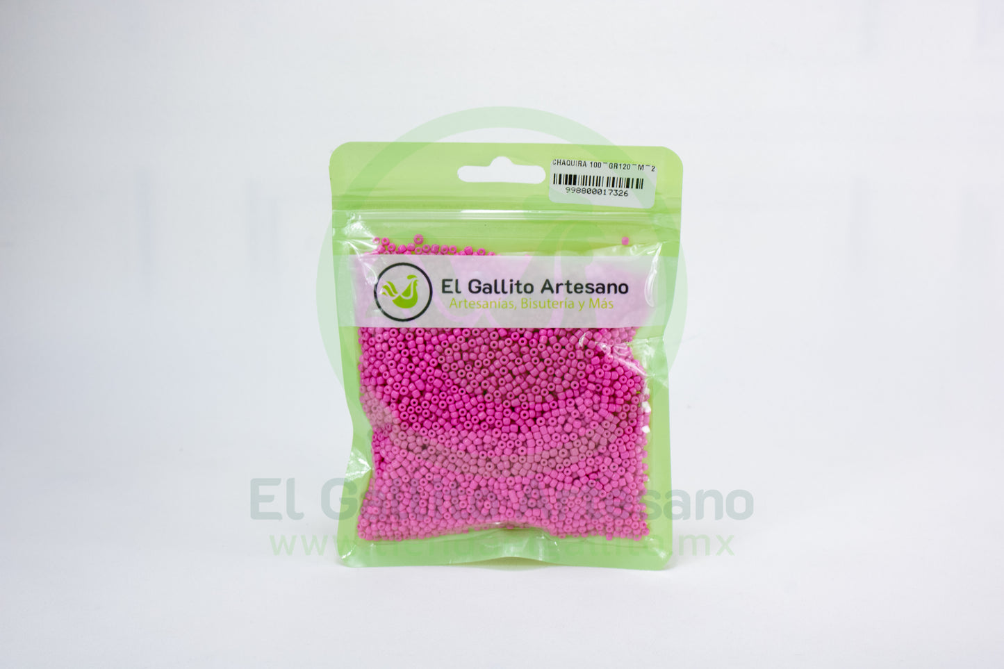 Chaquira 100-Gr120-M-2 | Rosa Mexicano