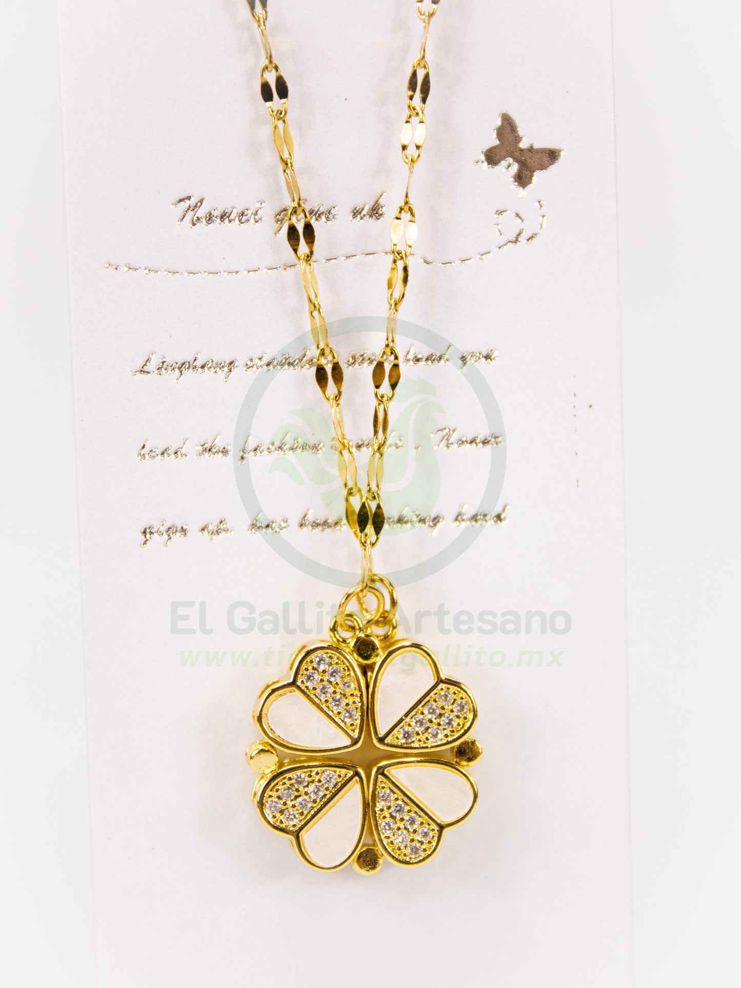 Collar 24-4 MD3 | Trébol Movible con Blanco