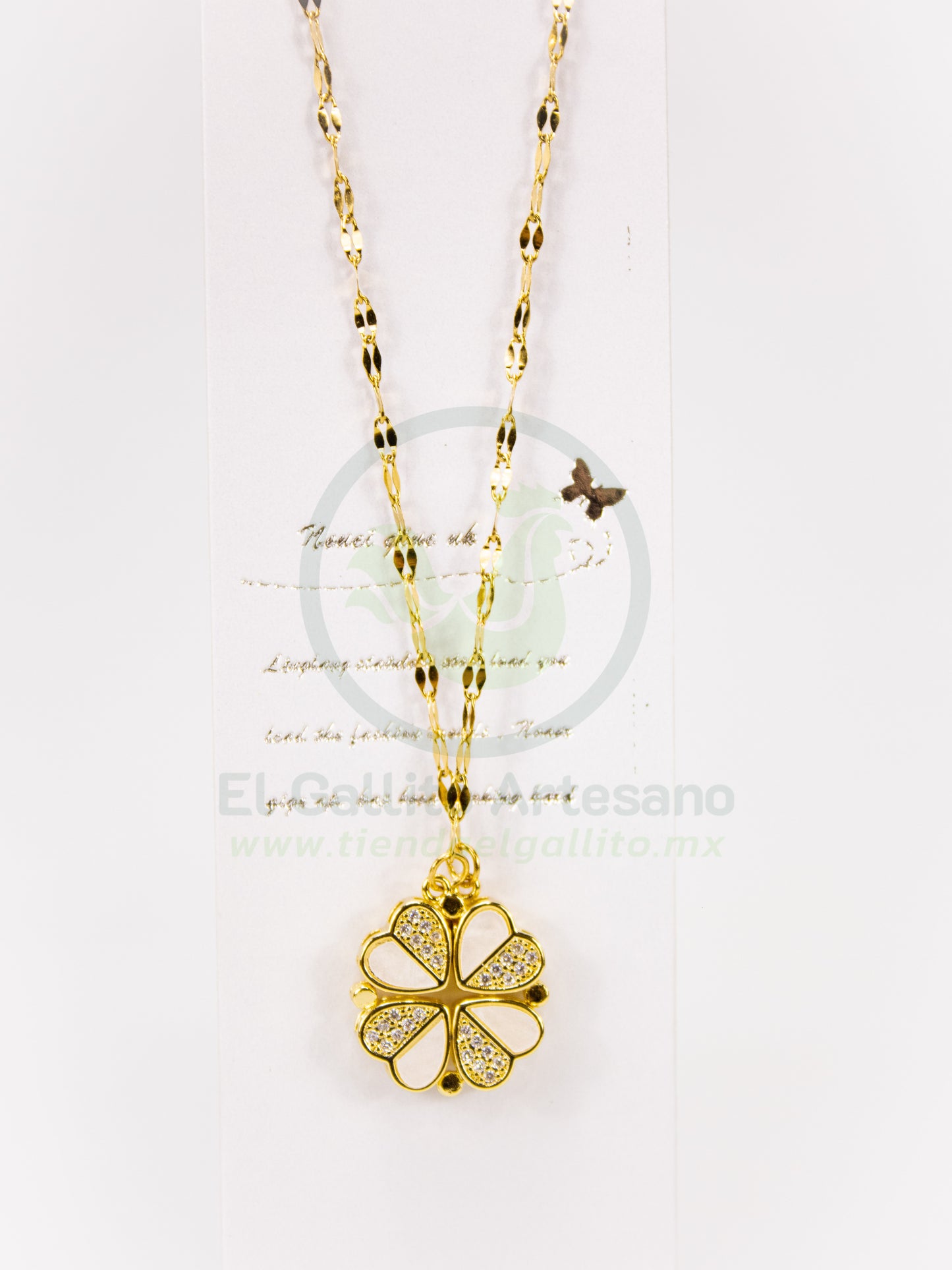 Collar 24-4 MD3 | Trébol Movible con Blanco