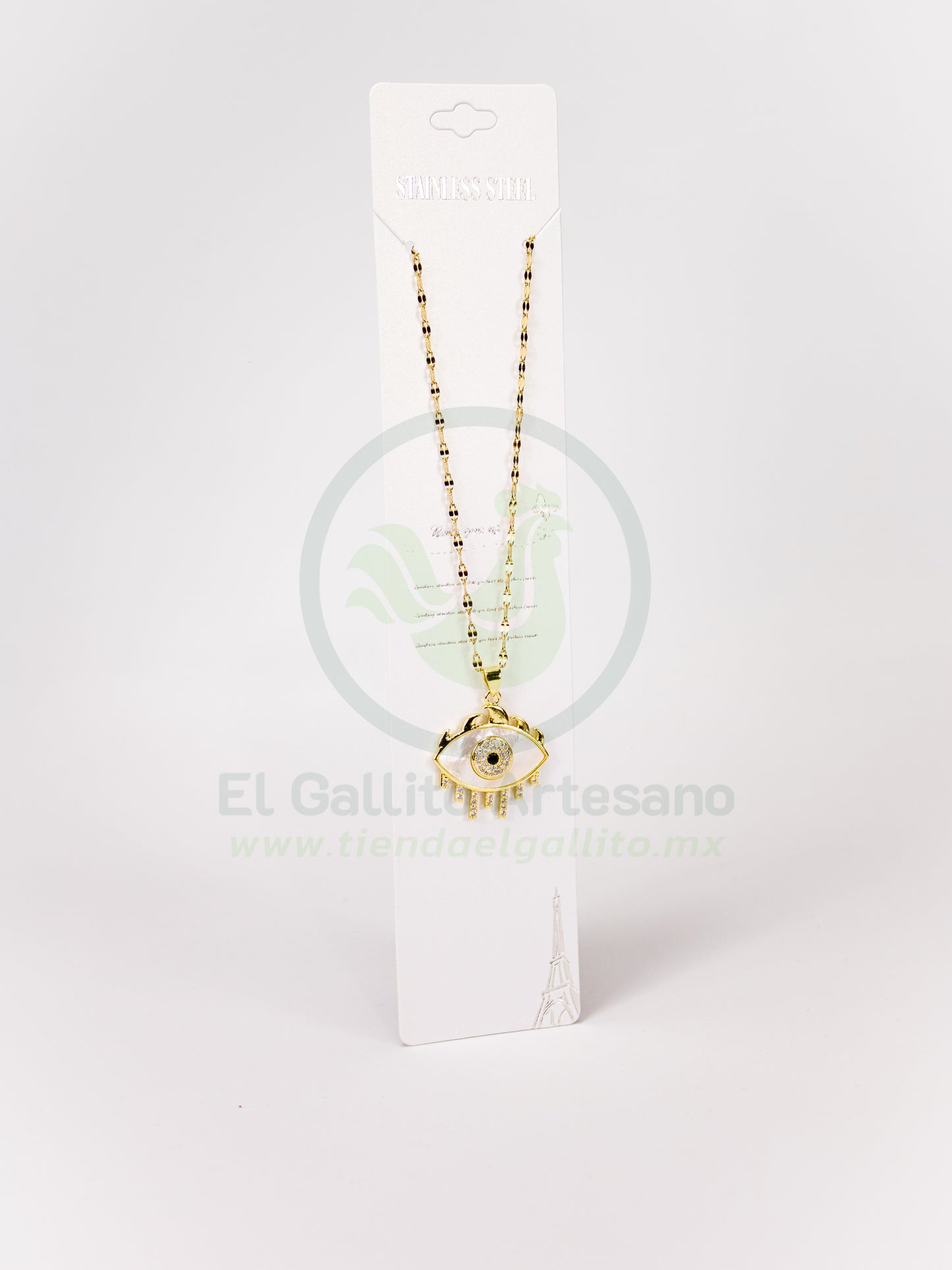 Collar 24-4 MD8 | Ojo Blanco Perla