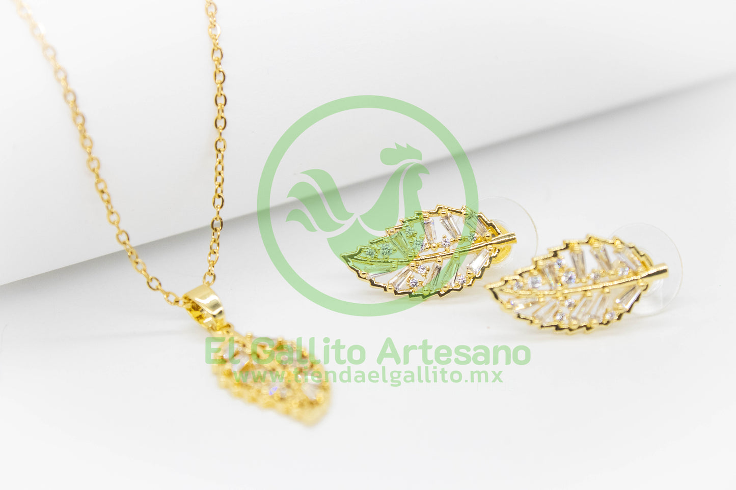 Collar Cobre MD75 | Juego Hojas Gotas Cris