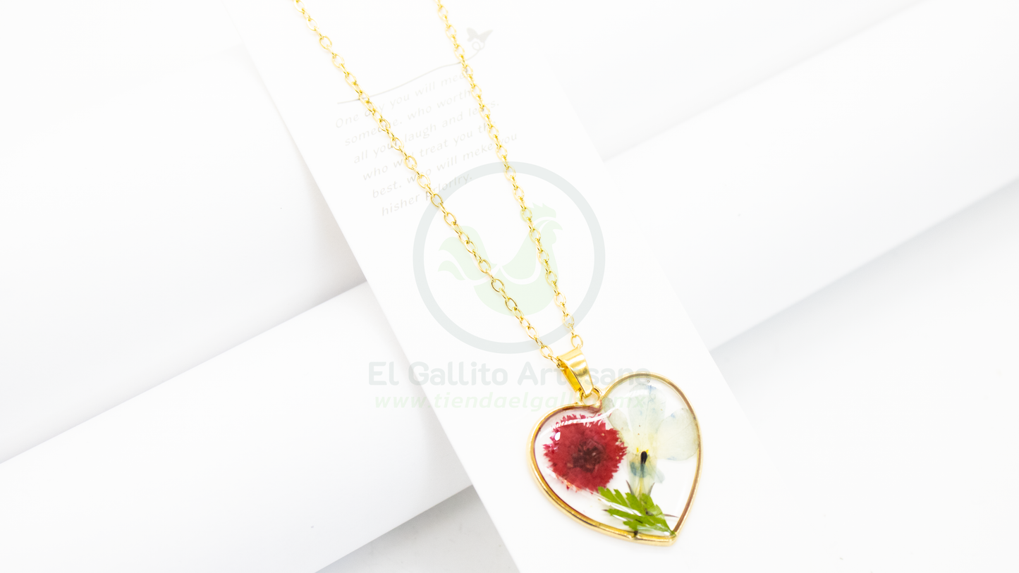 Collar Dije Resina MD12 | Dalia Roja