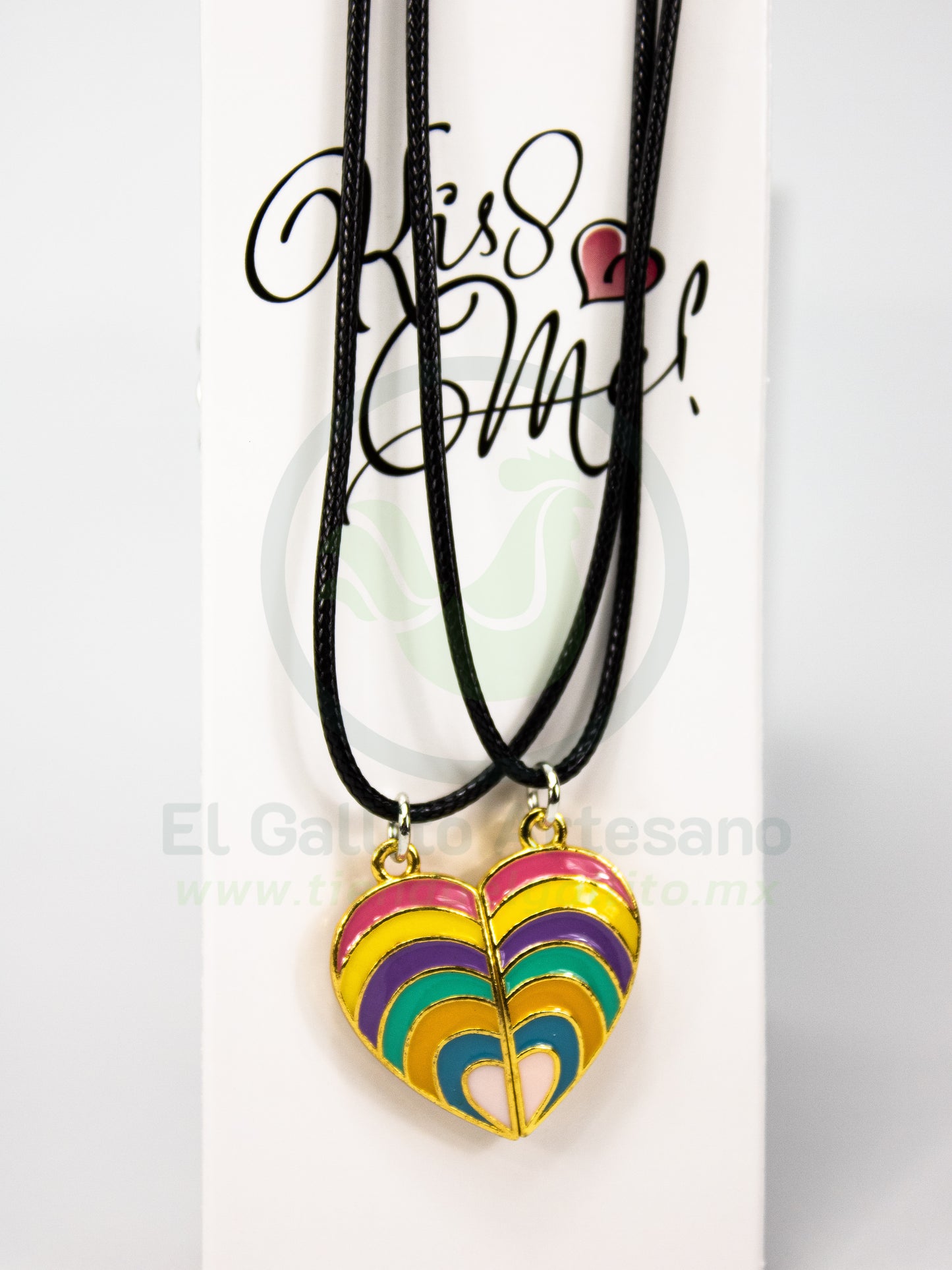 Collar Pareja 24-4 MD23 | Medio Corazón Bandera