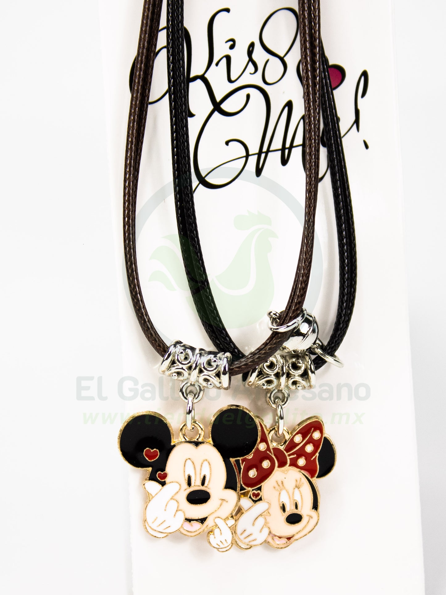 Collar Pareja 24-4 MD31 | Mickey y Minnie Corazón Coreano