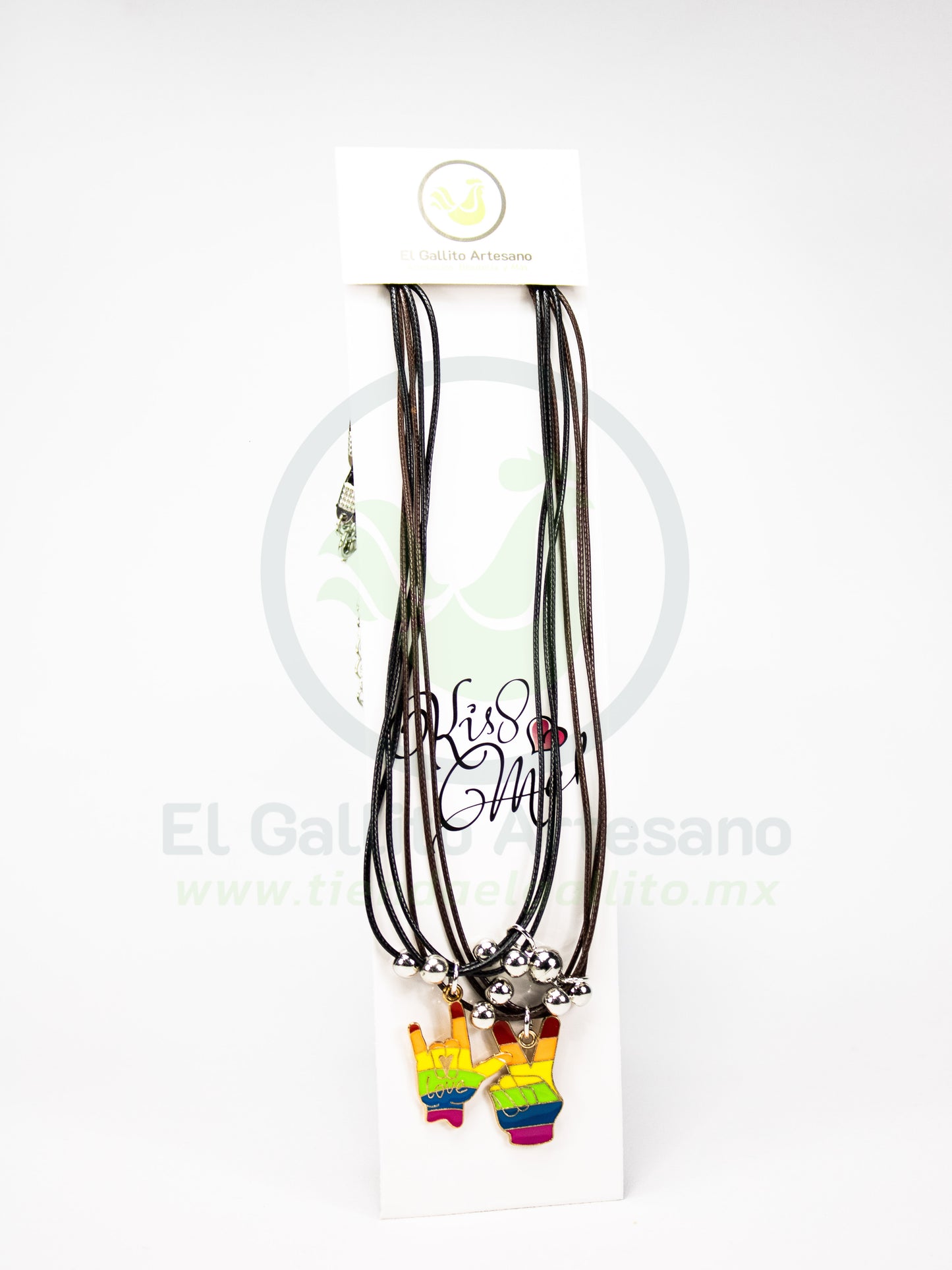 Collar Pareja 24-4 MD37 | Paz y Rock Arcoiris