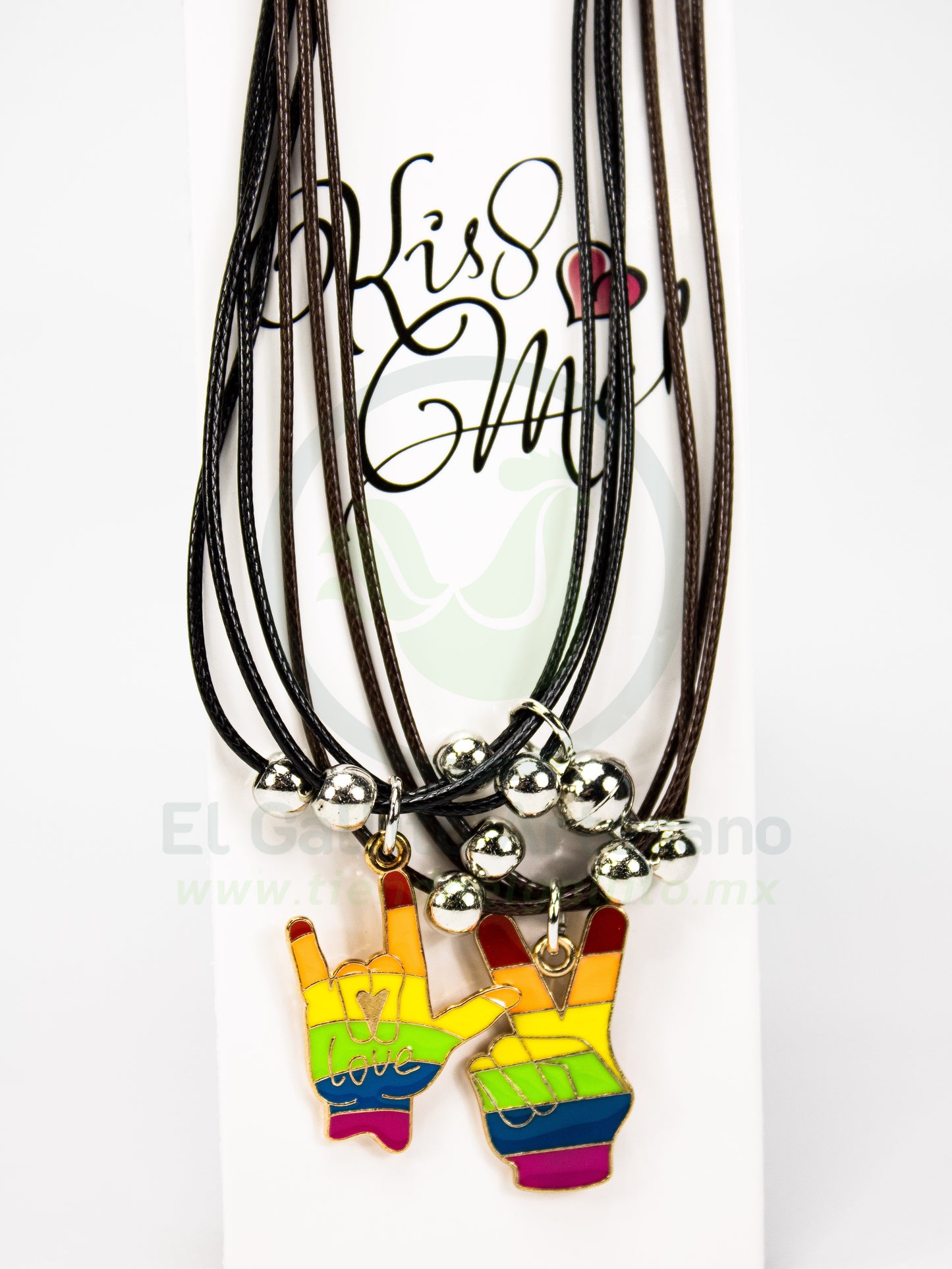 Collar Pareja 24-4 MD37 | Paz y Rock Arcoiris