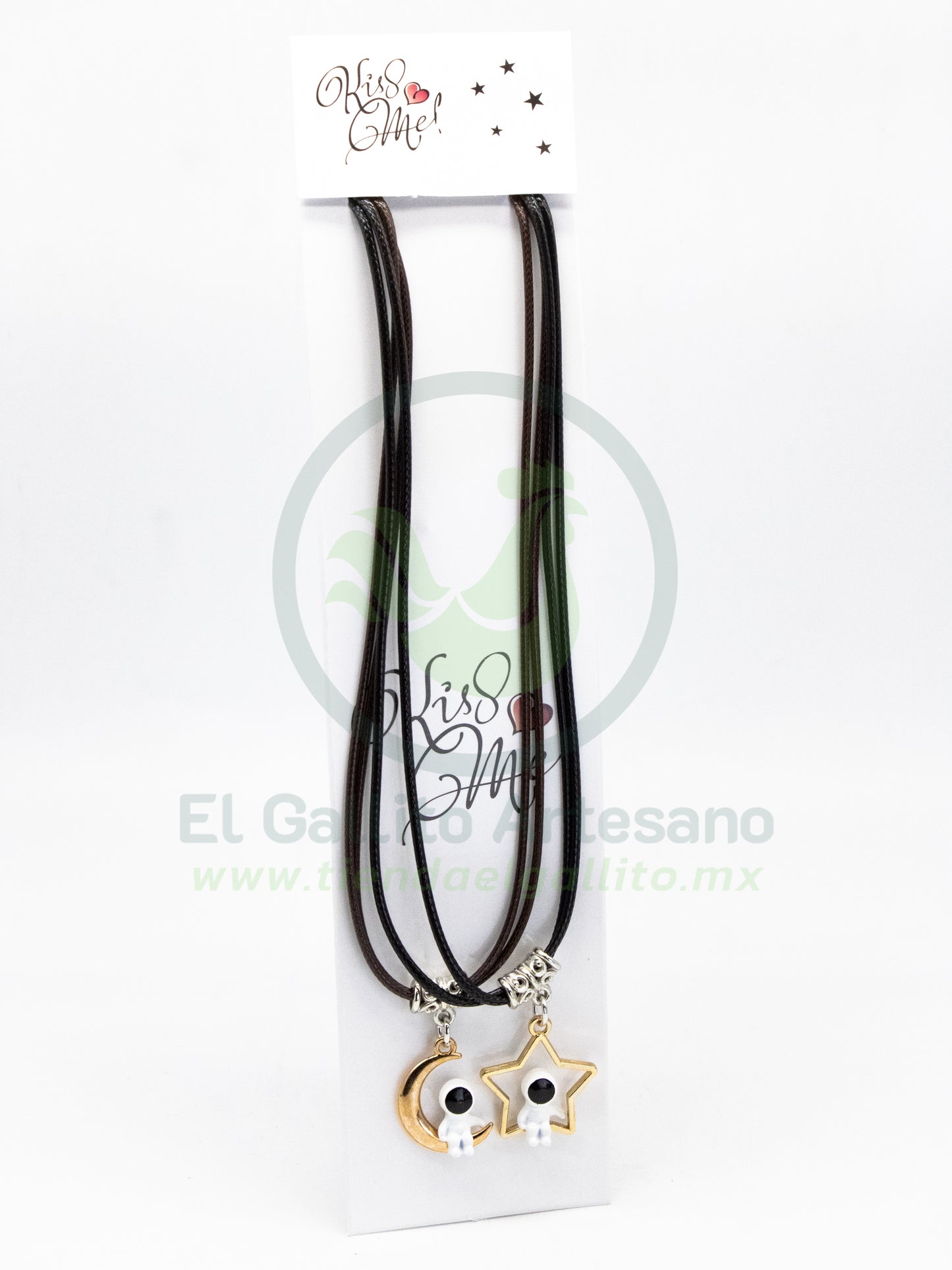 Collar Pareja MD15 | Astronauta Luna Estrella