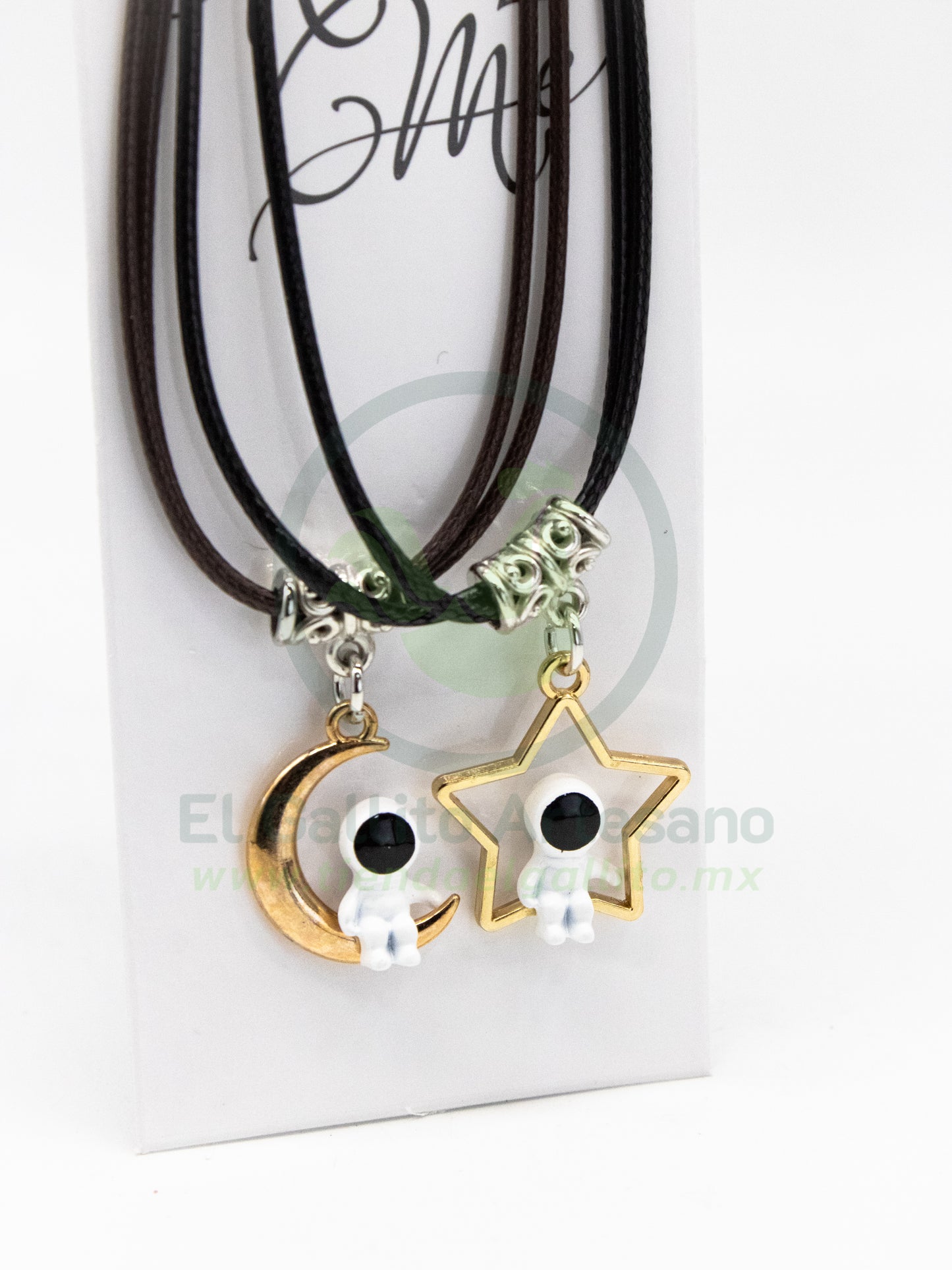 Collar Pareja MD15 | Astronauta Luna Estrella