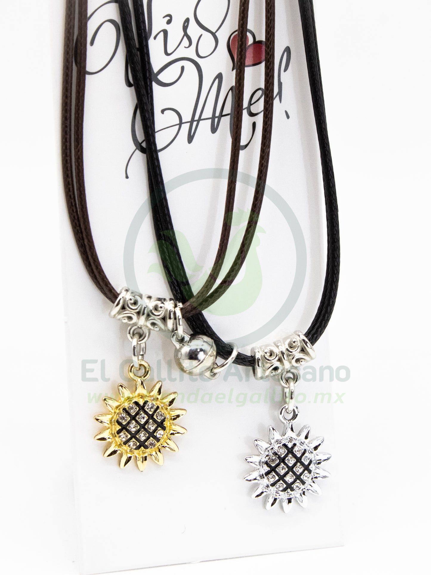 Collar Pareja MD17 | Girasol Dor/Plat