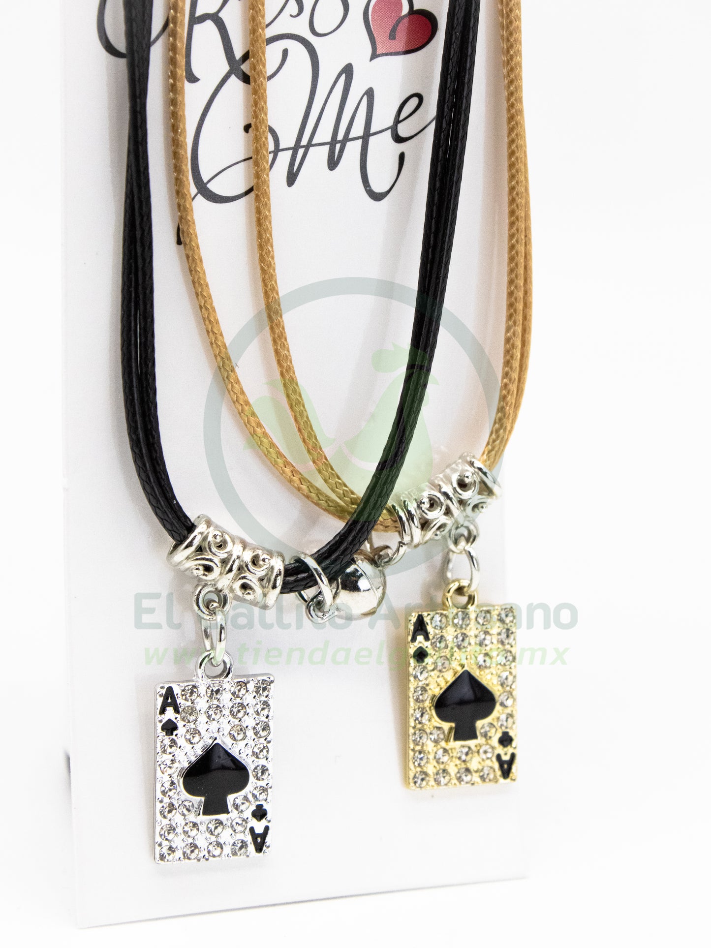 Collar Pareja MD18 | Carta AS Dor/Plat