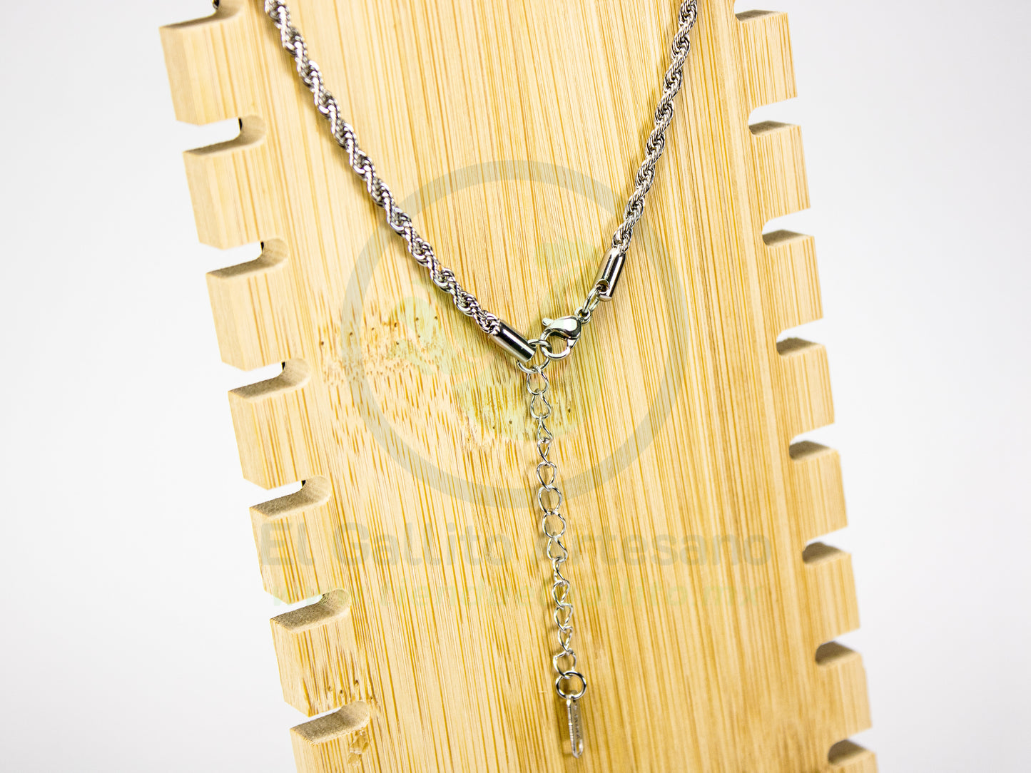 Collar Acero 24-4 MD10 | Cruz Dorada con Anillo