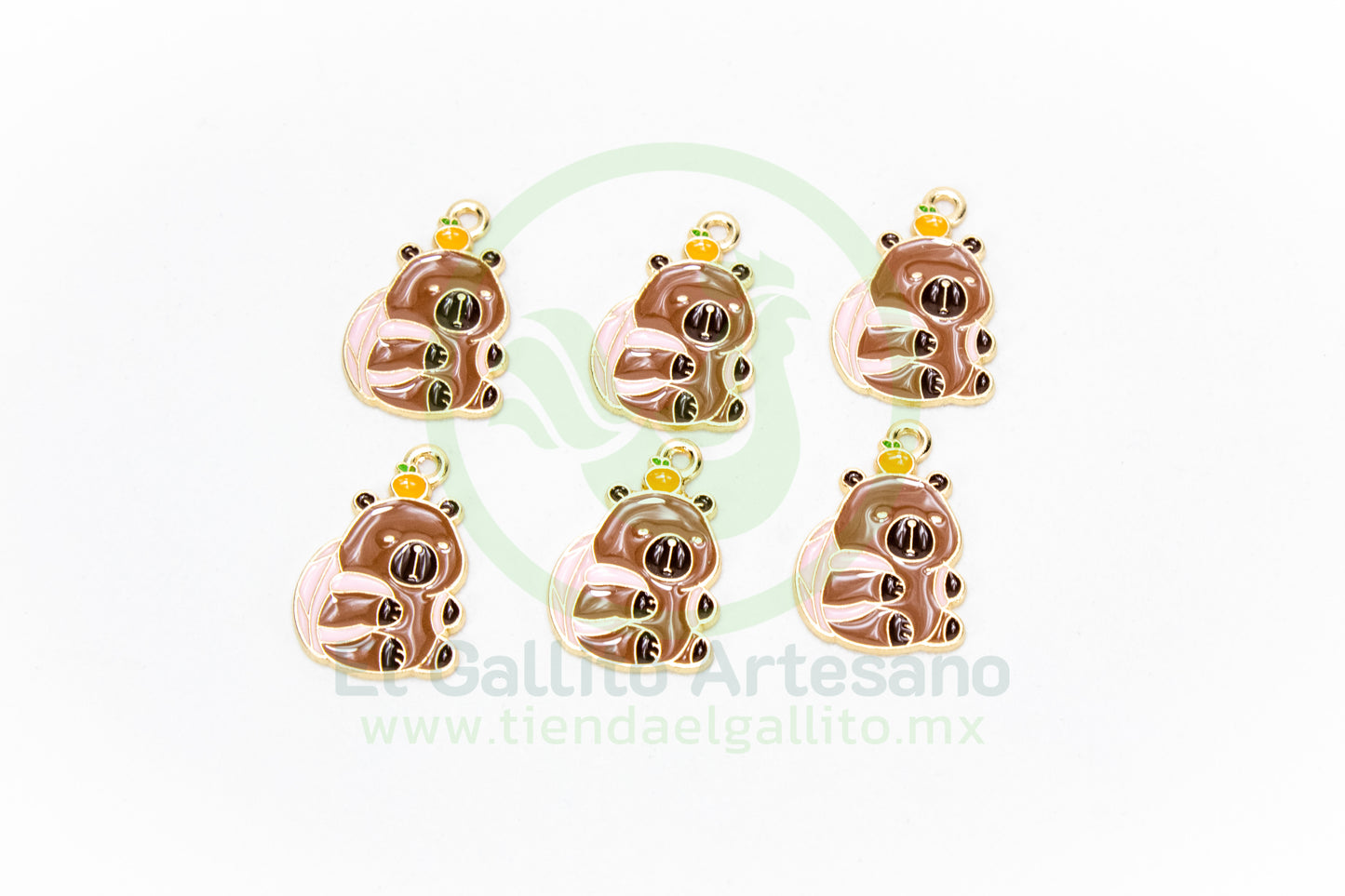 Dije #5 Esmaltado | Capibara Mochila Colores