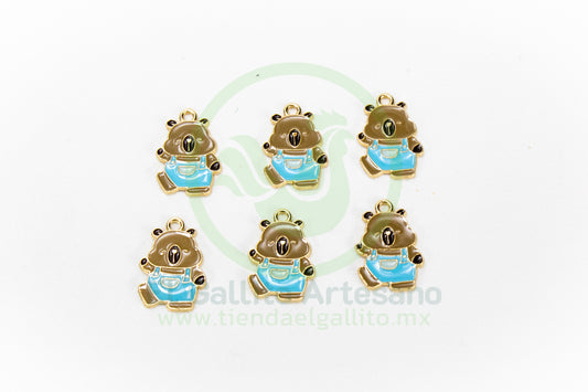 Dije #5 Esmaltado | Capibara Overol Colores