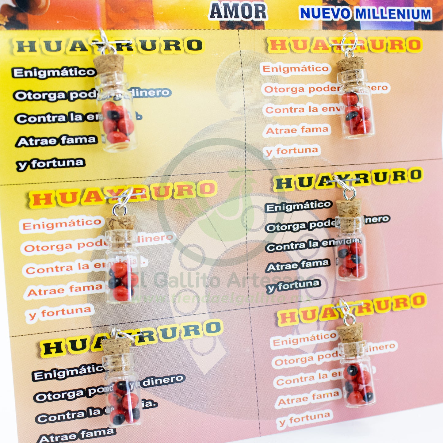 Dije Frasco Semilla Huayruro