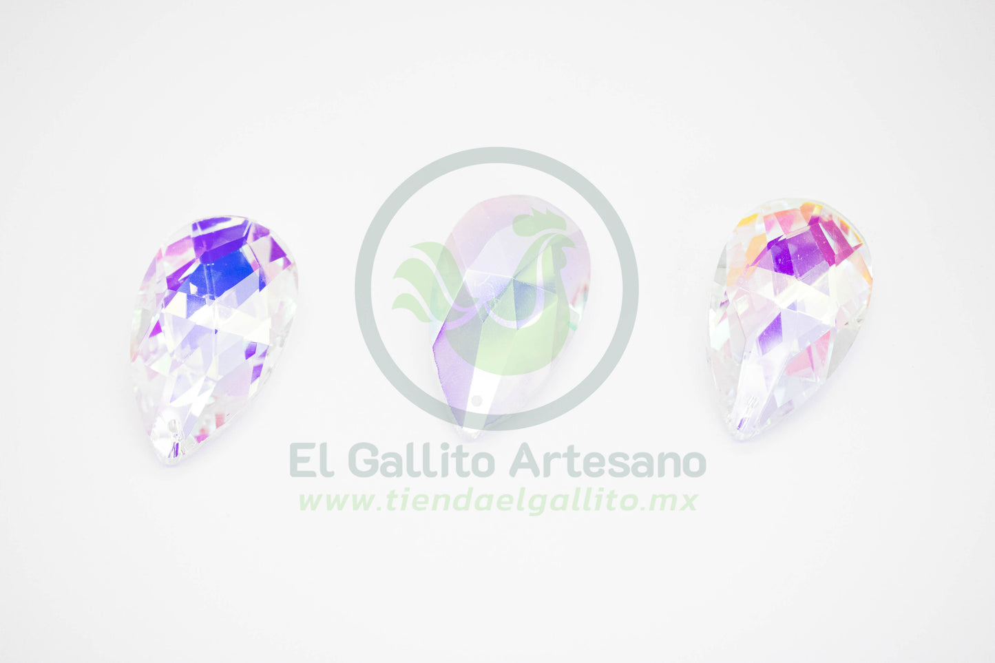Dije Gota Facetada AB - Varias Medidas