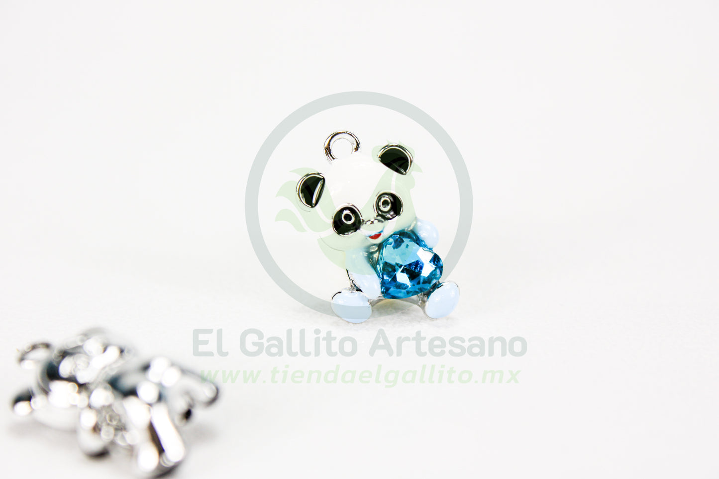Panda Corazón | Dije Esmaltado Mini