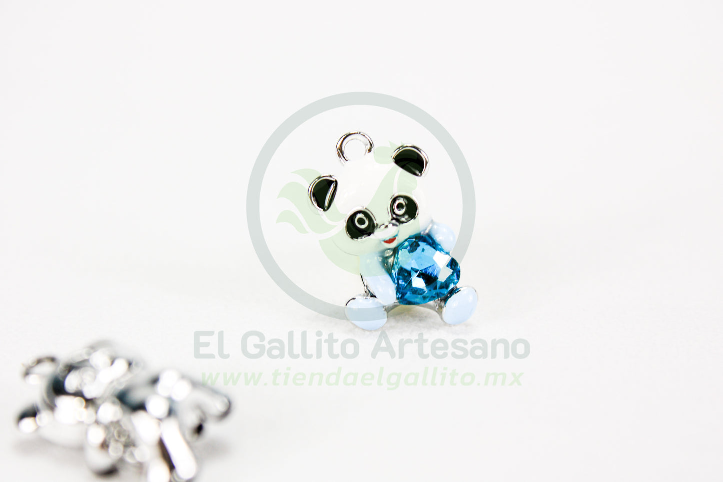 Panda Corazón | Dije Esmaltado Mini