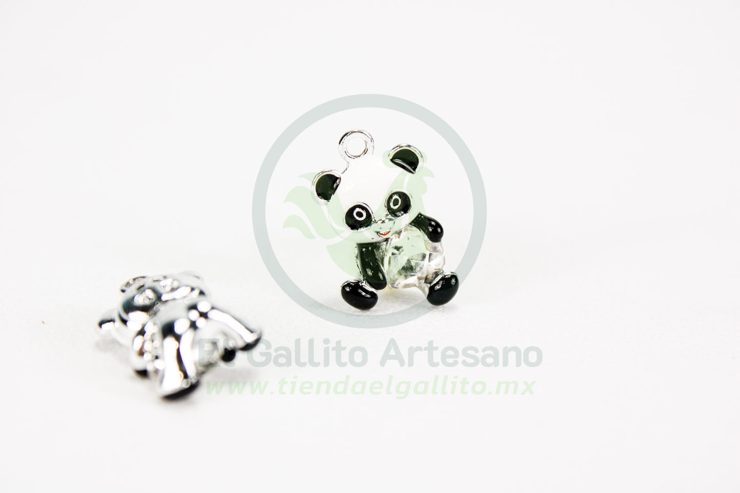 Panda Corazón | Dije Esmaltado Mini