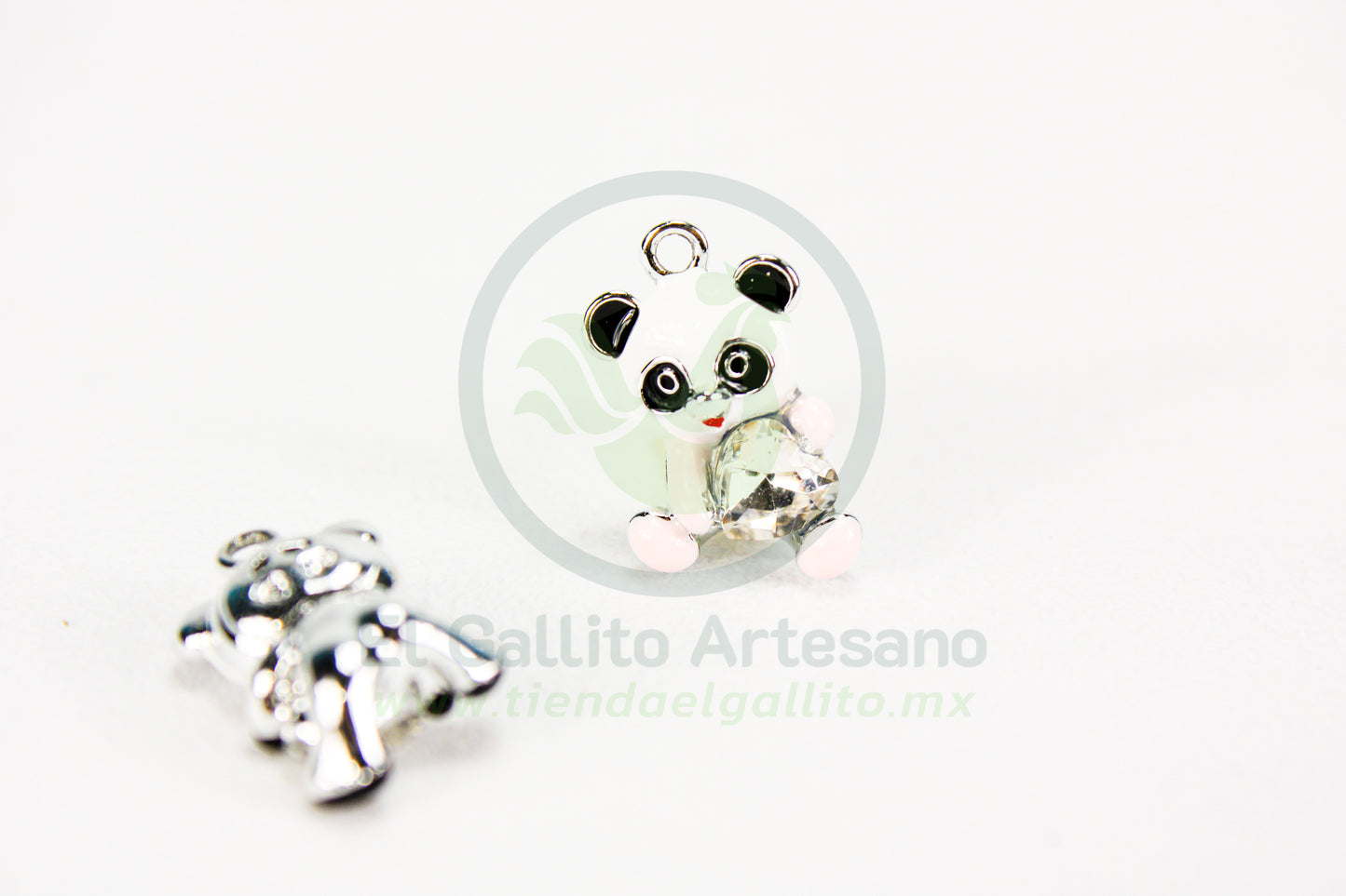 Panda Corazón | Dije Esmaltado Mini