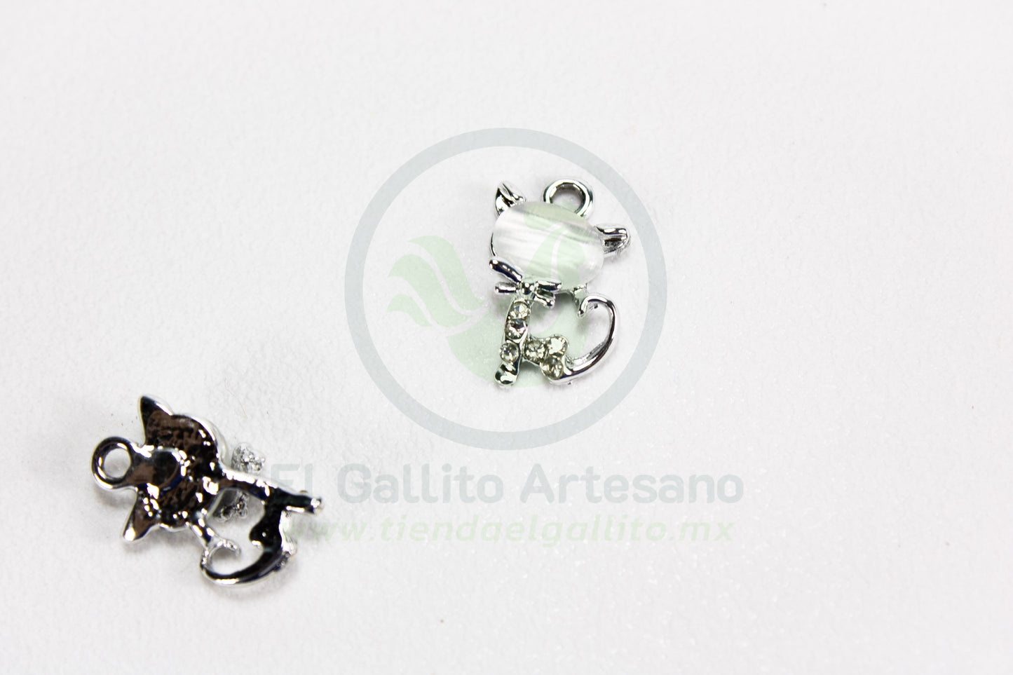 Gato Plat. | Dije Esmaltado Mini