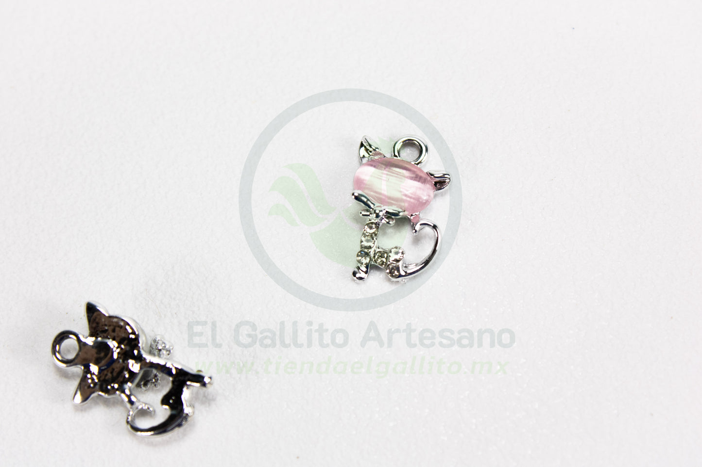 Gato Plat. | Dije Esmaltado Mini
