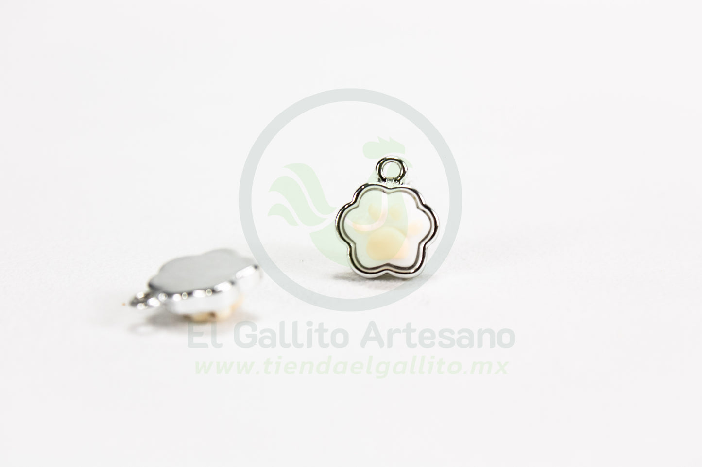 Huella Plat. | Dije Esmaltado Mini