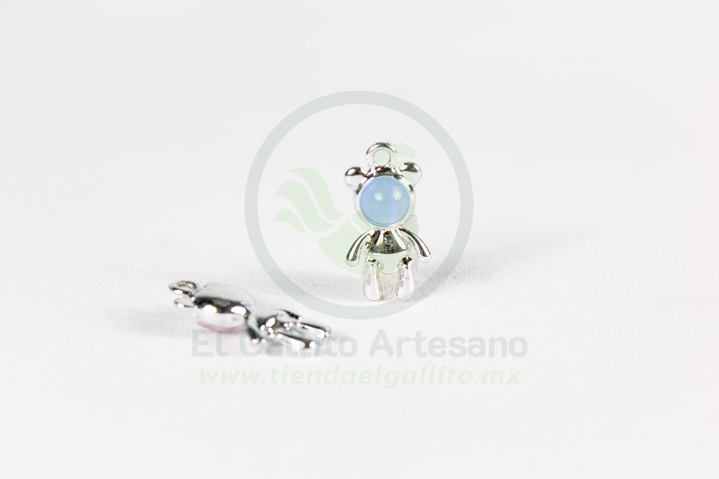 Oso Plat. | Dije Esmaltado Mini