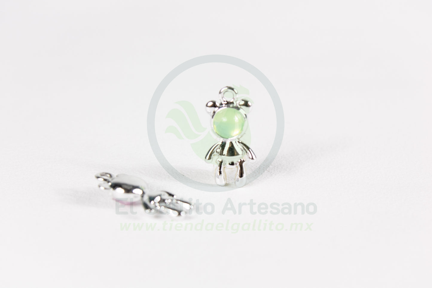 Oso Plat. | Dije Esmaltado Mini